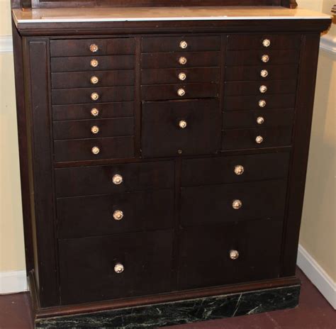 American Cabinet Company Mahogany Dental Cabinet, circa 